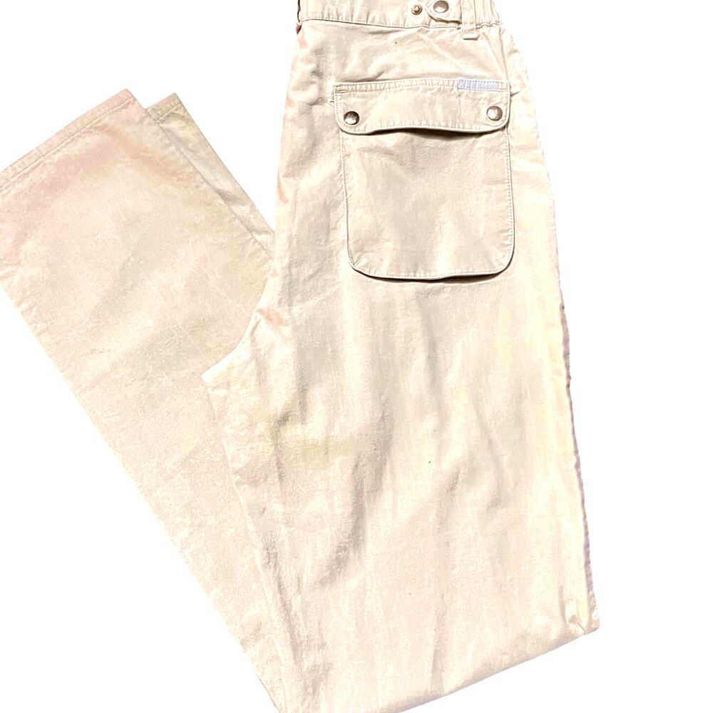 Mens Union Bay pleated front pants 80's tan relaxed fit adjustable sinch waist